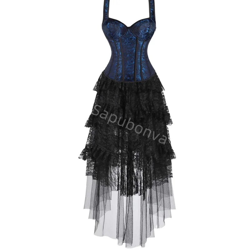 Corset Dress Costume Skrits Set With Bustier Costume Party Sexy Burlesque Ladies Outfit steampunk Plus Size Gothic Halloween
Corset Dress Costume Skrits Set With Bustier Costume Party Sexy Burlesque Ladies Outfit steampunk Plus Size Gothic Halloween