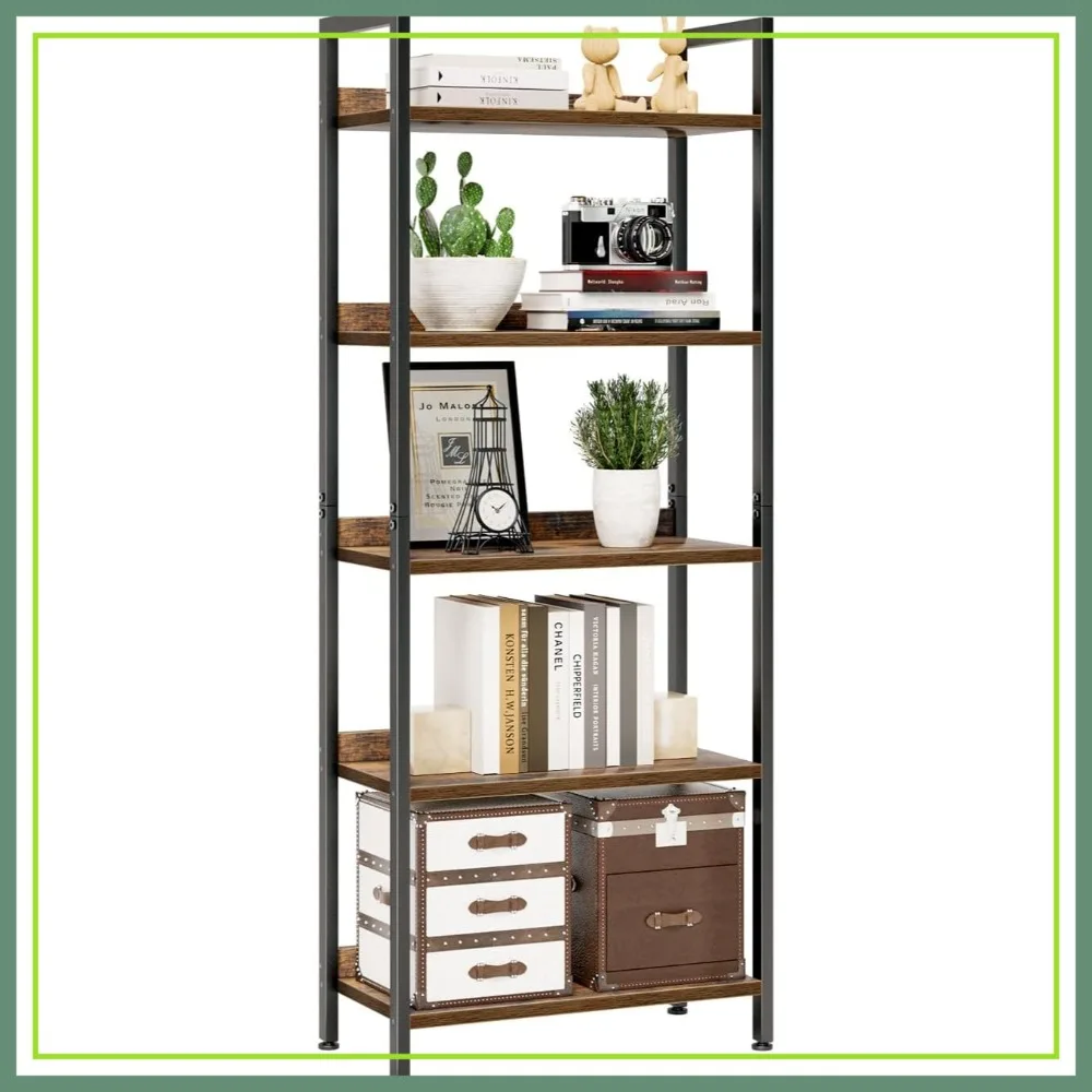 5 Tier Bookshelf, Free Standing Storage Shelving Unit for Living Room, Bedroom, Home Office, Vintage
5 Tier Bookshelf, Free Standing Storage Shelving Unit for Living Room, Bedroom, Home Office, Vintage