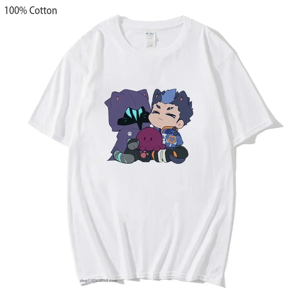 Omen Cartoon Tshirt Cute VALORANT Shirt Men Summer Clothes Fashion Women Tops Boys Girls Game Tees 100% Cotton Unisex T-Shirts 
Omen Cartoon Tshirt Cute VALORANT Shirt Men Summer Clothes Fashion Women Tops Boys Girls Game Tees 100% Cotton Unisex T-Shirts