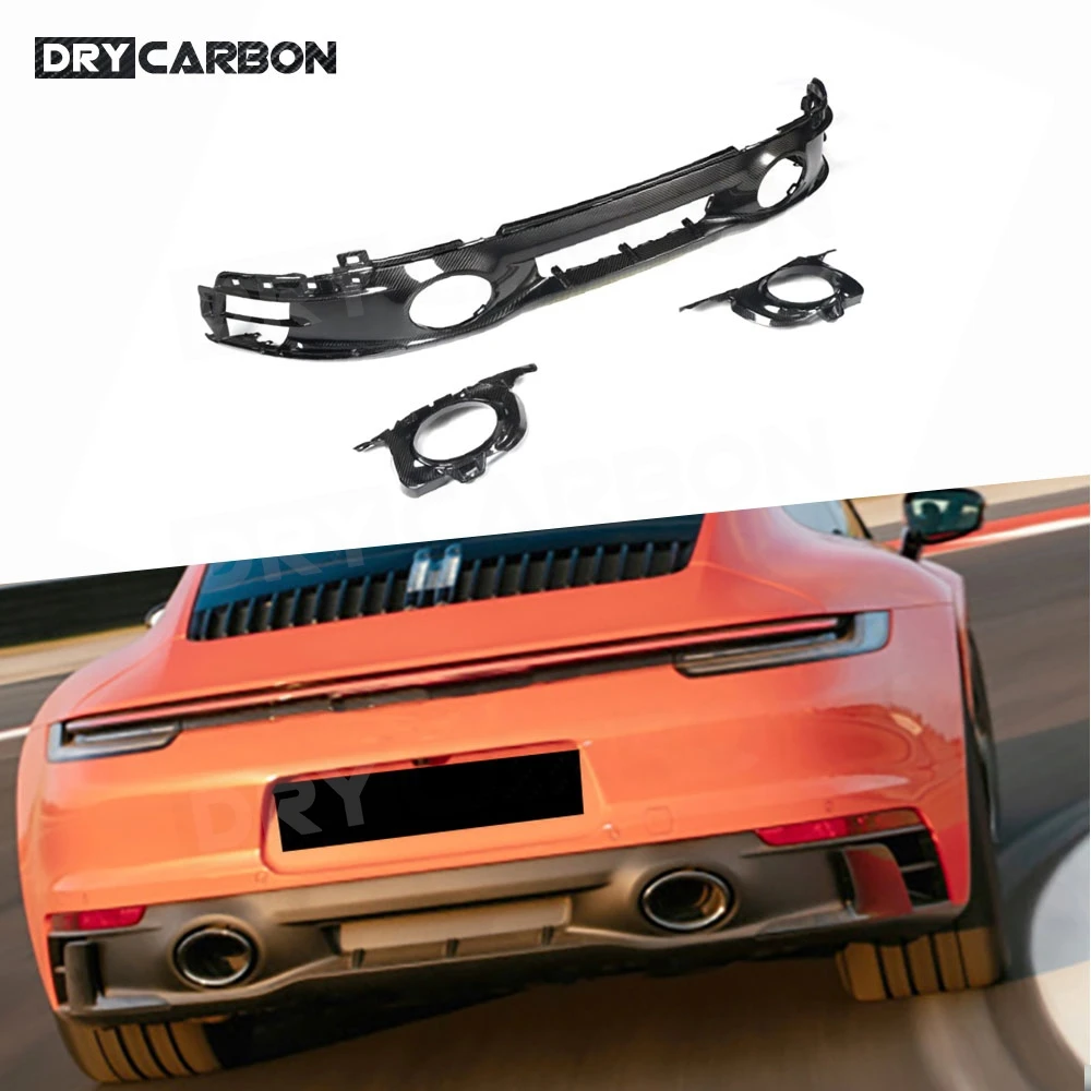Dry Carbon Fiber Car Rear Bumper Diffuser Spoiler FRP Body Kits Accessories for Porsche 911 Carrera Sport 2019-2023
Dry Carbon Fiber Car Rear Bumper Diffuser Spoiler FRP Body Kits Accessories for Porsche 911 Carrera Sport 2019-2023
