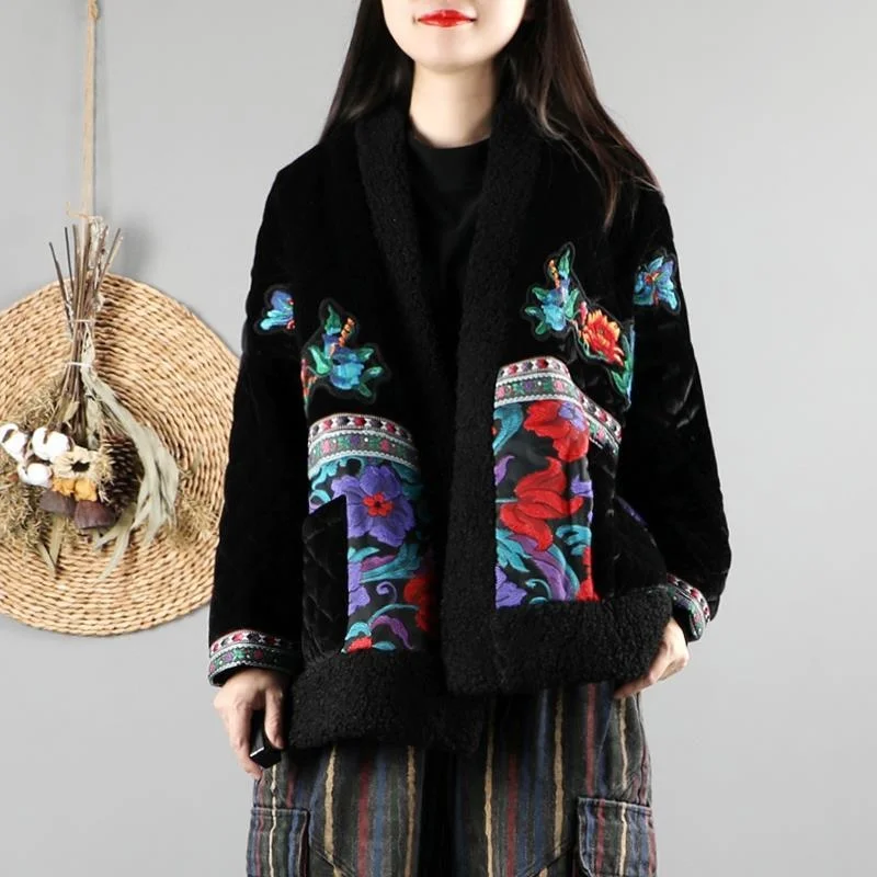 Mujer Parkas Ladies Ethnic Style Literary Retro Fashion Plus H Embroidery Cotton-padded Jacket Winter Quilted Loose Warm Coat
Mujer Parkas Ladies Ethnic Style Literary Retro Fashion Plus H Embroidery Cotton-padded Jacket Winter Quilted Loose Warm Coat