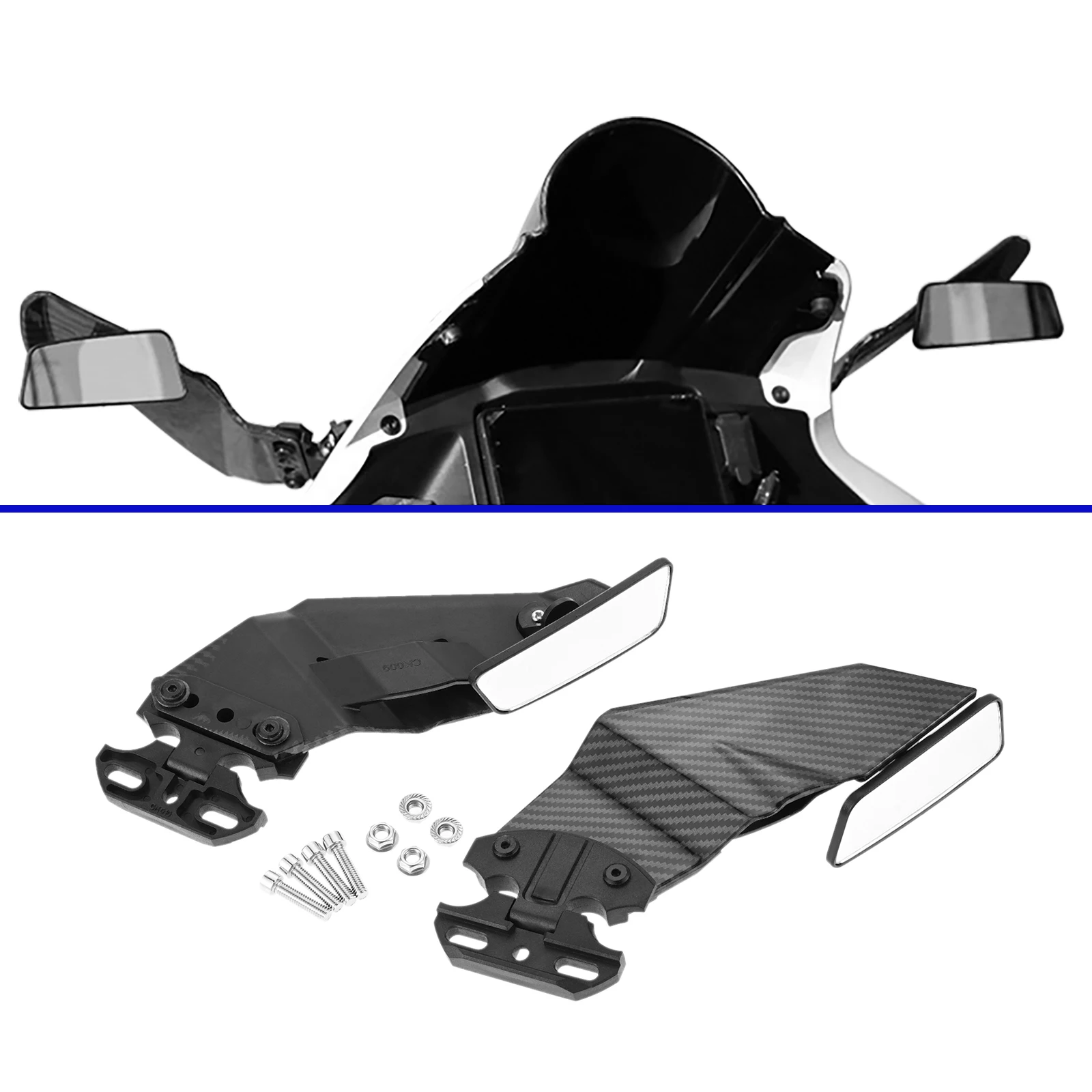 2 шт., черное модифицированное крыло для мотоцикла, зеркало заднего вида, боковое зеркало для мотоцикла, лезвие ветрового крыла, регулируемое вращающееся зеркало заднего вида
2 шт., черное модифицированное крыло для мотоцикла, зеркало заднего вида, боковое зеркало для мотоцикла, лезвие ветрового крыла, регулируемое вращающееся зеркало заднего вида