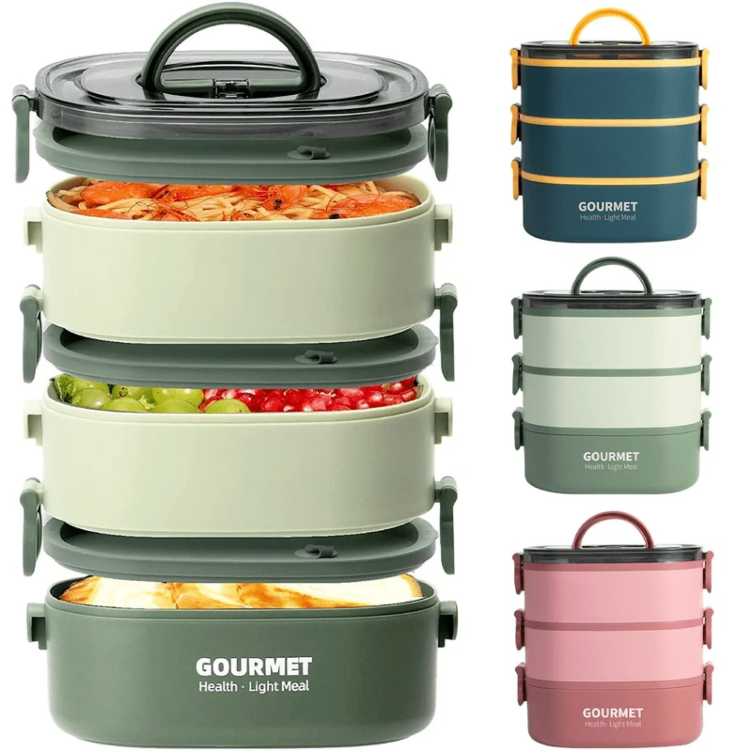 Triple Decker Bento Box - Leak-Proof, BPA-Free, Stackable Containers for Meal Prep - Durable, Easy-Clean Organizer
Triple Decker Bento Box - Leak-Proof, BPA-Free, Stackable Containers for Meal Prep - Durable, Easy-Clean Organizer