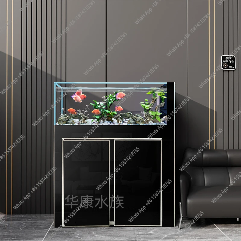 Fish tank living room ultra-white glass stream tank home creative landscaping South American original ecological tank
Fish tank living room ultra-white glass stream tank home creative landscaping South American original ecological tank