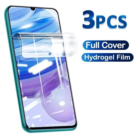 3 uds película de hidrogel para Xiaomi Redmi Note 11 12 Plus 5G 9S 10S 11S 10 9 8 Pro 10C 9A 8 Protector de pantalla