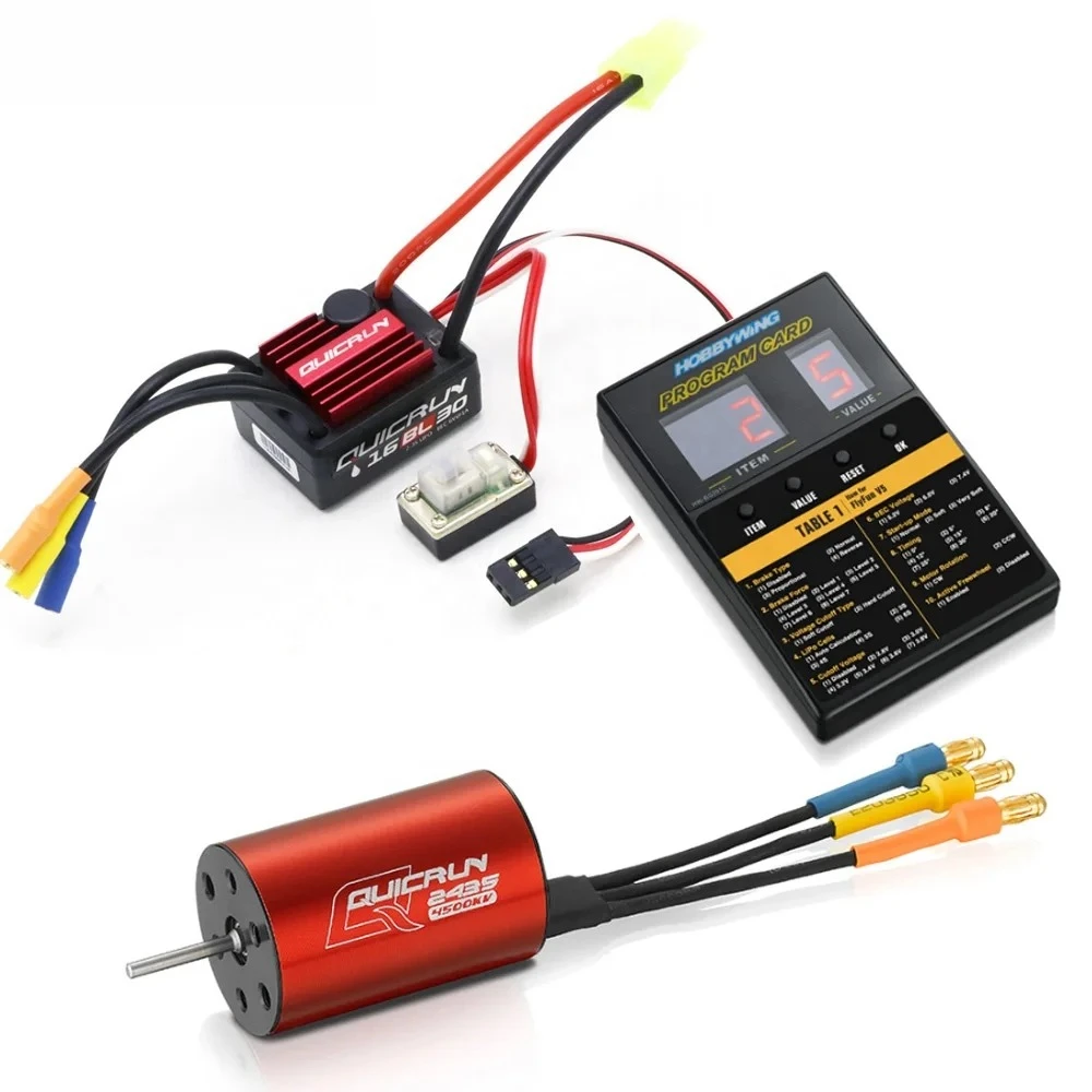 CSKY Hobbywing QuicRun-WP-16BL30 Sensorless Brushless 30A ESC + Motor Kv4500 + PROGRAM CARD for 1/16 1/18 Car
CSKY Hobbywing QuicRun-WP-16BL30 Sensorless Brushless 30A ESC + Motor Kv4500 + PROGRAM CARD for 1/16 1/18 Car