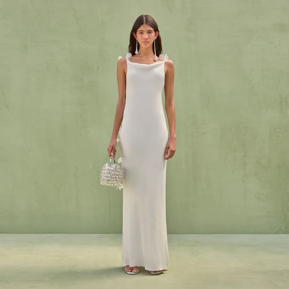 Ivory Evening Dress Mermaid Women's Evening Gown For Wedding Sleeveless Floor Length Backless Formal Dresses
Ivory Evening Dress Mermaid Women's Evening Gown For Wedding Sleeveless Floor Length Backless Formal Dresses