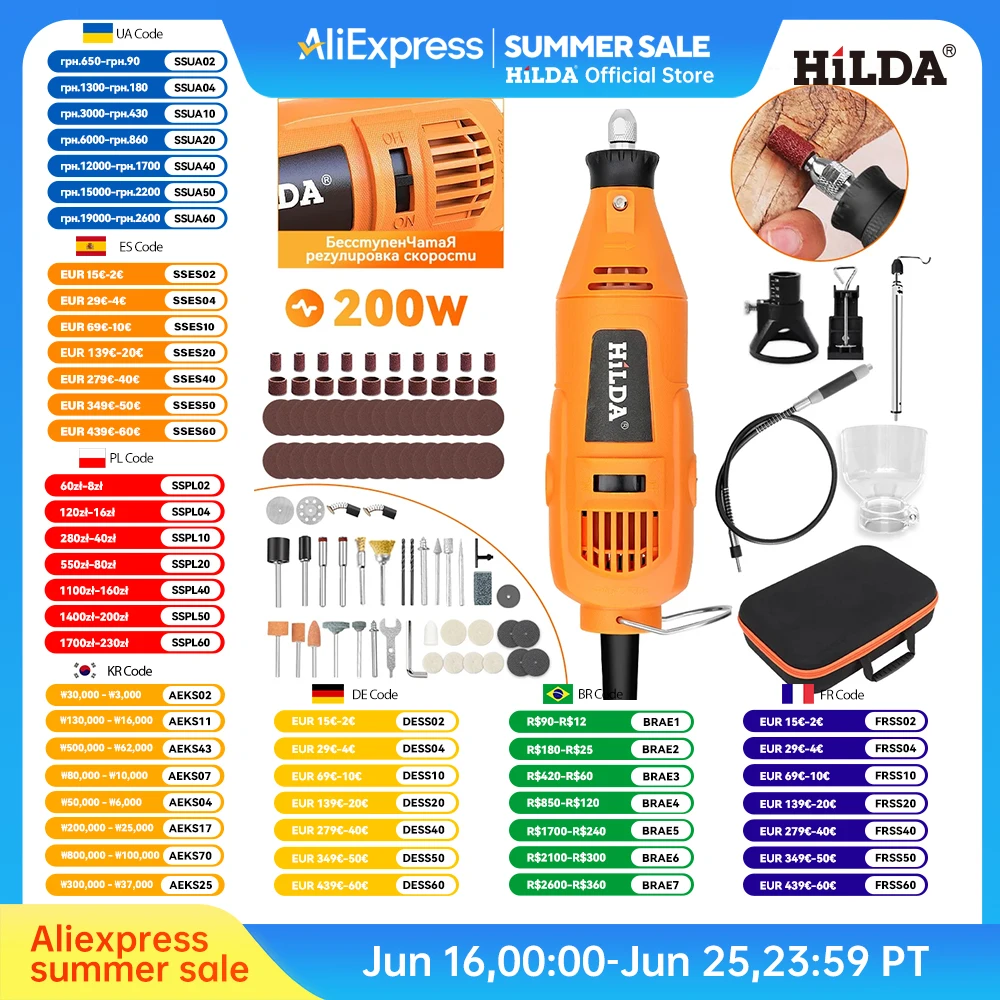 HILDA Engraver Electric Drill Engraving Dremel Rotary Tool Machine With Flexible Shaft New Style Variable Speed Mini Drill
HILDA Engraver Electric Drill Engraving Dremel Rotary Tool Machine With Flexible Shaft New Style Variable Speed Mini Drill