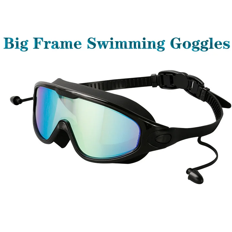 Adult Big Frame Swimming Goggles with Ear Plugs And Nose Clip Silicone Waterproof Eyewear Plating Anti-fog Swimming Accessories
Adult Big Frame Swimming Goggles with Ear Plugs And Nose Clip Silicone Waterproof Eyewear Plating Anti-fog Swimming Accessories