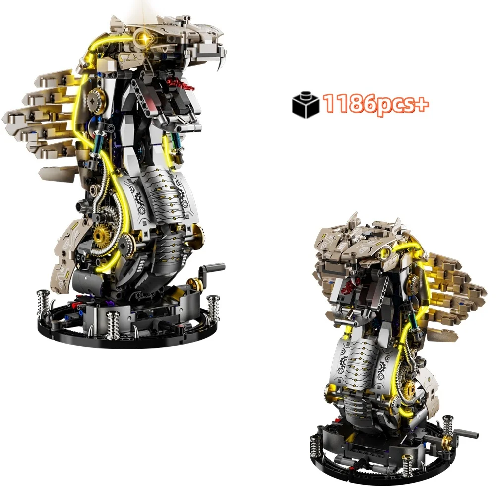 STEM Mechanical King Cobra Building Blocks Animal Linkage Model DIY tabletop decoration Birthday Gifts Toy For Kids 1186pcs
STEM Mechanical King Cobra Building Blocks Animal Linkage Model DIY tabletop decoration Birthday Gifts Toy For Kids 1186pcs