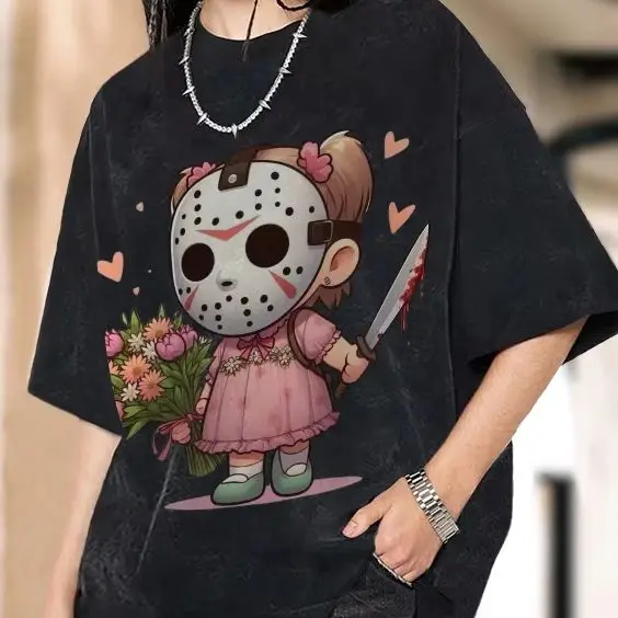 Y2k Women's Wash Denim T-Shirt Casual Funny Top 2024 Cotton Abstract Printing Comfort Basic Tees Shirt Casual Cool Unisex Top
Y2k Women's Wash Denim T-Shirt Casual Funny Top 2024 Cotton Abstract Printing Comfort Basic Tees Shirt Casual Cool Unisex Top