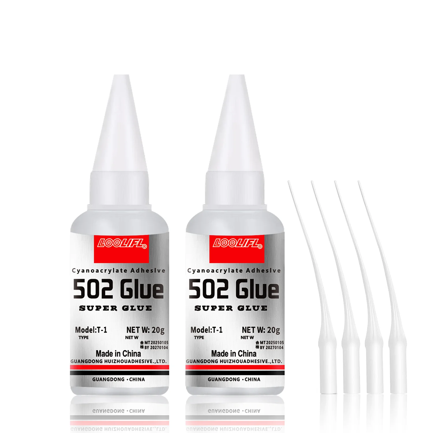LOOLIFL 502 Super Glue 20g with Precision Applicators Instant Strong Cyanoacrylate Adhesive for All Materials Quick Bond Repair
LOOLIFL 502 Super Glue 20g with Precision Applicators Instant Strong Cyanoacrylate Adhesive for All Materials Quick Bond Repair