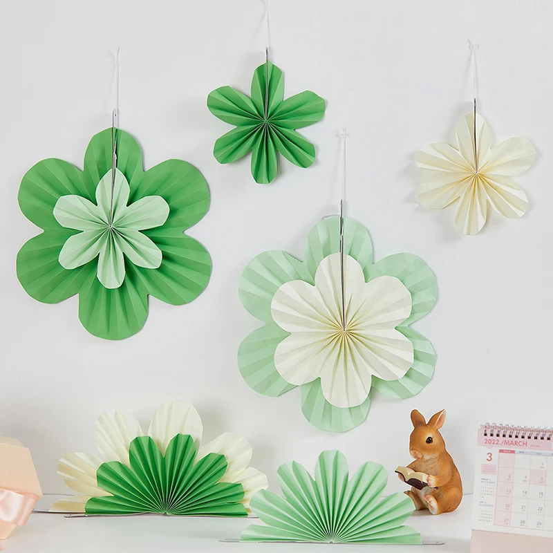 Paper Flowers Decorations Set of 9 Hanging Paper Fan Ornaments for Home Wall Party Decor
Paper Flowers Decorations Set of 9 Hanging Paper Fan Ornaments for Home Wall Party Decor