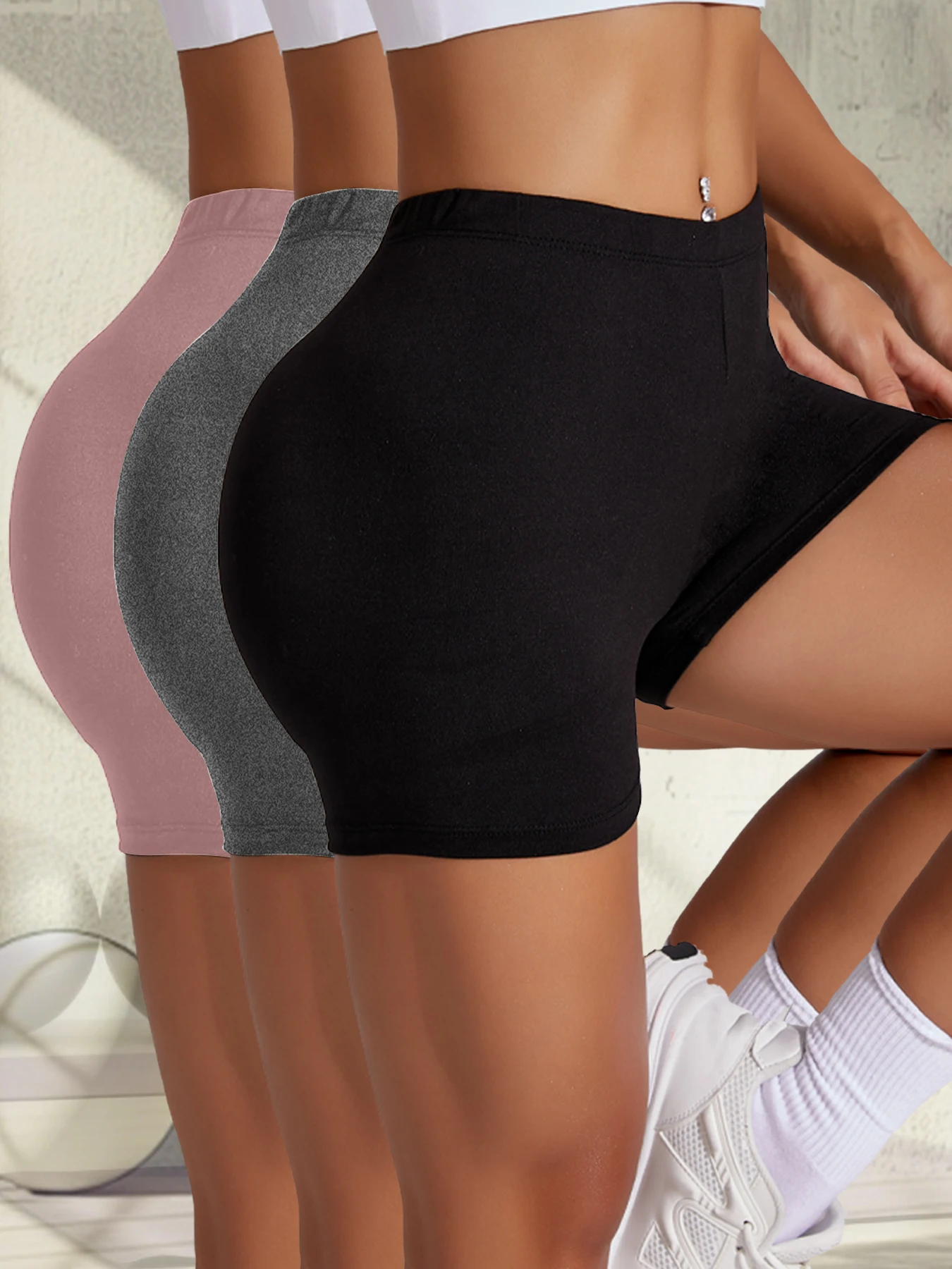 3 Pack High Elasticity Sports Biker Shorts For Women Super Soft No See Yoga Running Push Up Gym Fitness Women's Activewear
3 Pack High Elasticity Sports Biker Shorts For Women Super Soft No See Yoga Running Push Up Gym Fitness Women's Activewear