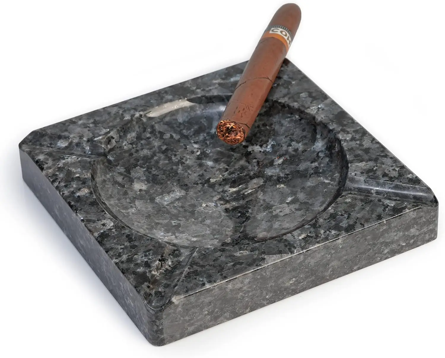 Natural Granite Cigar Ashtray, 7.28" Large Square Design for Patio, Outdoor, Home Office Hotel Decoration in Blue Pearl
Natural Granite Cigar Ashtray, 7.28" Large Square Design for Patio, Outdoor, Home Office Hotel Decoration in Blue Pearl