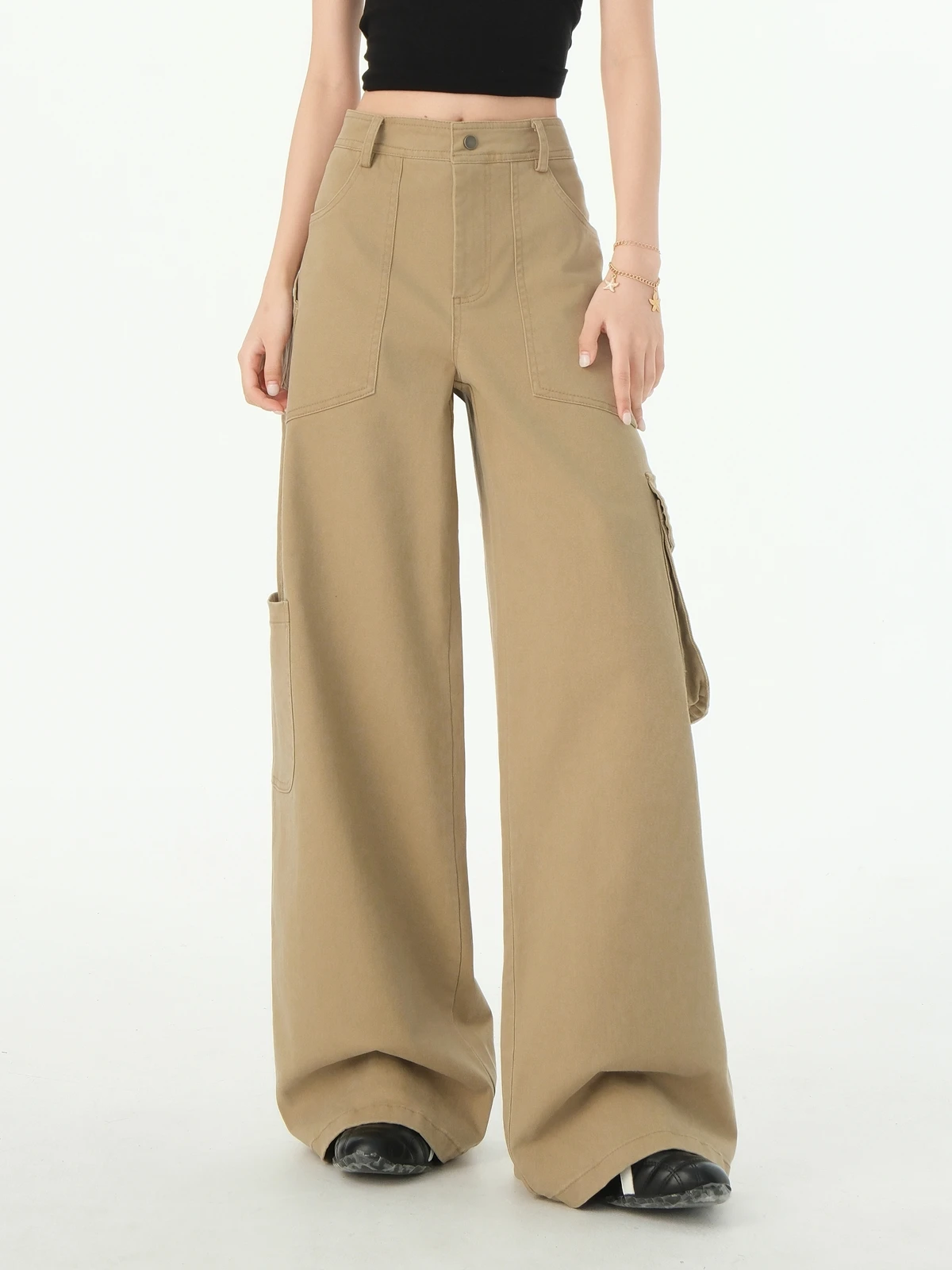 ZHISILAO New Khaki Cargo Jeans Women Vintage Causal High Waist Wide Leg Straight Full Length Denim Pants Streetwear 2025
ZHISILAO New Khaki Cargo Jeans Women Vintage Causal High Waist Wide Leg Straight Full Length Denim Pants Streetwear 2025