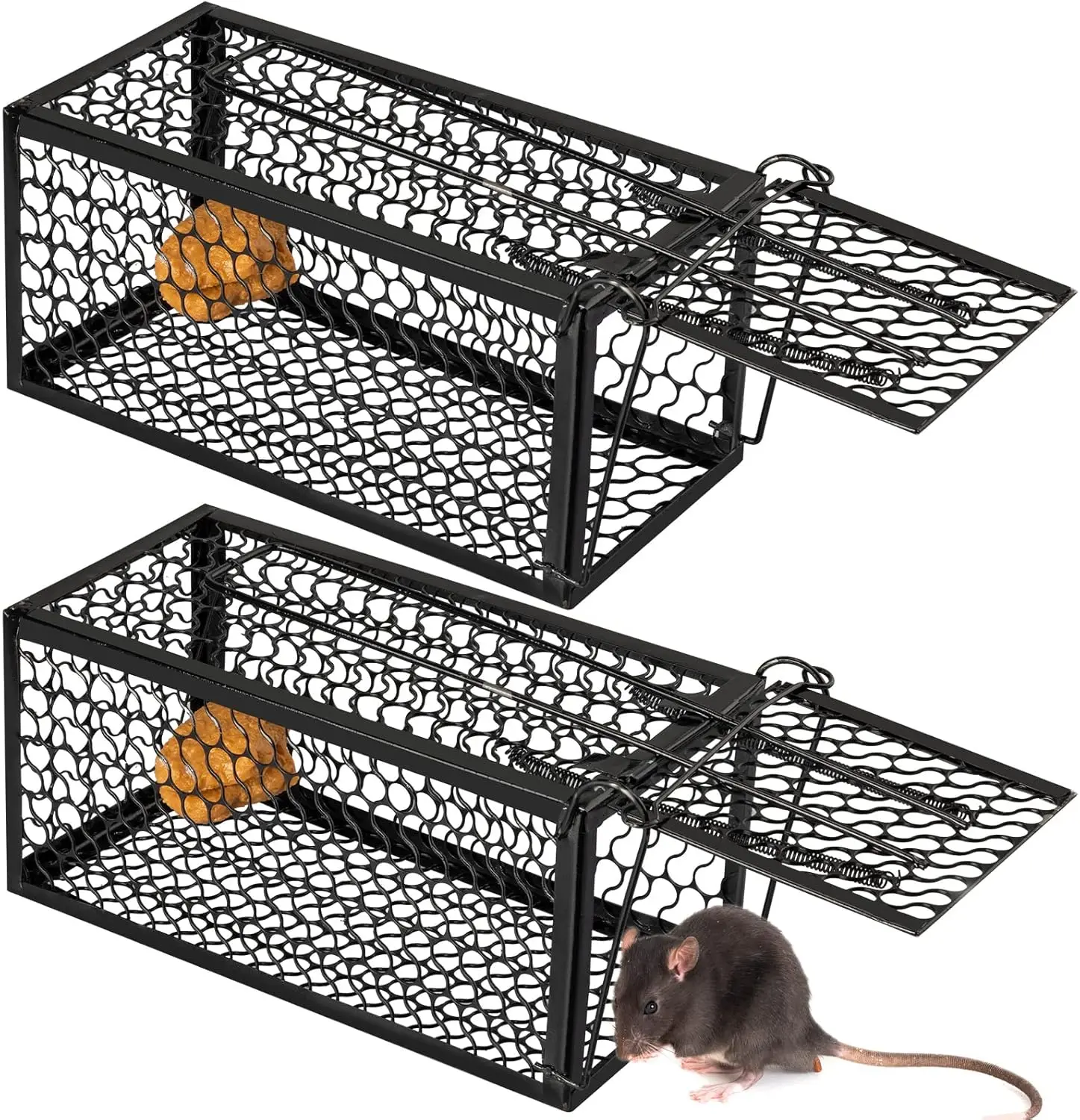 Humane Rat Trap 2-Pack - Live Catch & Release, Easy to Set, Rust-Resistant, 9.1x4.5x4.5 Inches
Humane Rat Trap 2-Pack - Live Catch & Release, Easy to Set, Rust-Resistant, 9.1x4.5x4.5 Inches