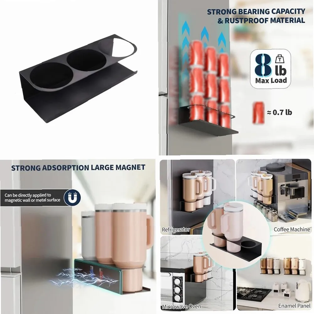 Magnetic Water Bottle Organizer, 8lb Max Load, Space-Saving Design, Coffee Cup Holder for Mugs, Neatly Organized Storage
Magnetic Water Bottle Organizer, 8lb Max Load, Space-Saving Design, Coffee Cup Holder for Mugs, Neatly Organized Storage