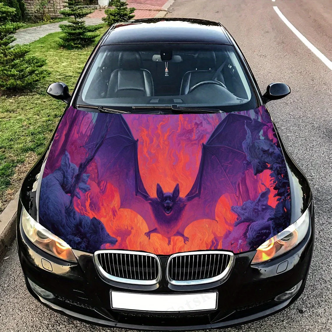 Burning the Sky Bat car hood stickers, waterproof self-adhesive, scratch resistant, easy to stick, durable car PVC stickers, car
Burning the Sky Bat car hood stickers, waterproof self-adhesive, scratch resistant, easy to stick, durable car PVC stickers, car