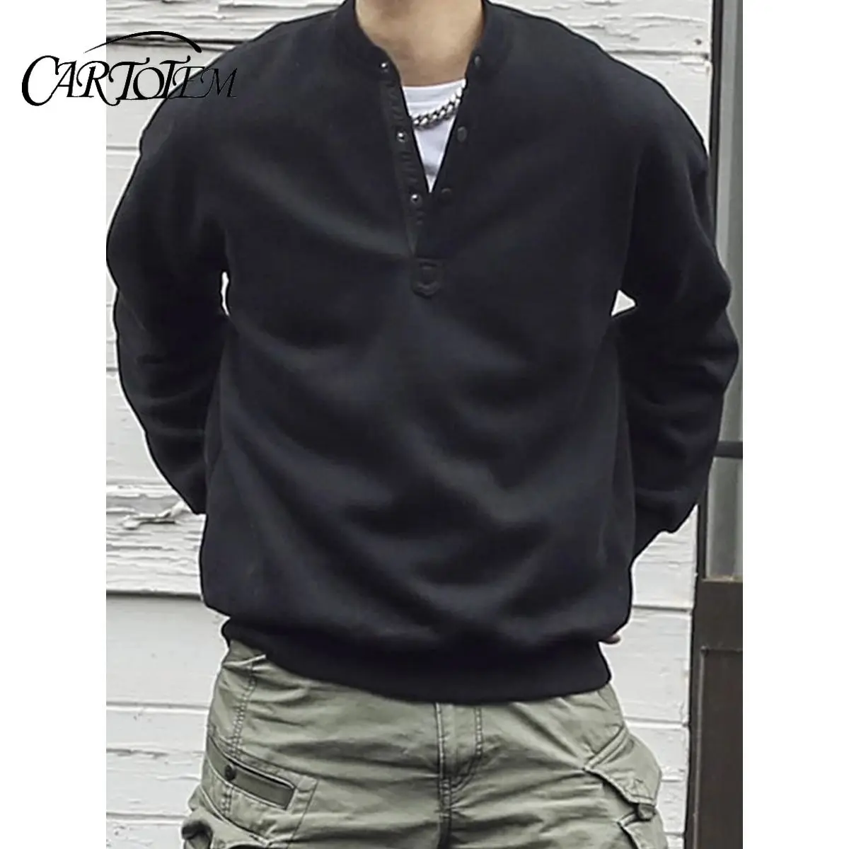 Мужской теплый модный повседневный пуловер с воротником Генри, свитер с круглым вырезом, мужской весенне-осенний стиль, модный
Мужской теплый модный повседневный пуловер с воротником Генри, свитер с круглым вырезом, мужской весенне-осенний стиль, модный