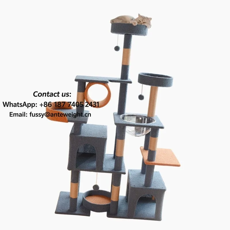 2026 New Multi-Level Indoor Large Cat Tree Tower Luxury Wood Cat Condo Climbing Post Cat Tree for Cat Toys and Pet Supplies
2026 New Multi-Level Indoor Large Cat Tree Tower Luxury Wood Cat Condo Climbing Post Cat Tree for Cat Toys and Pet Supplies