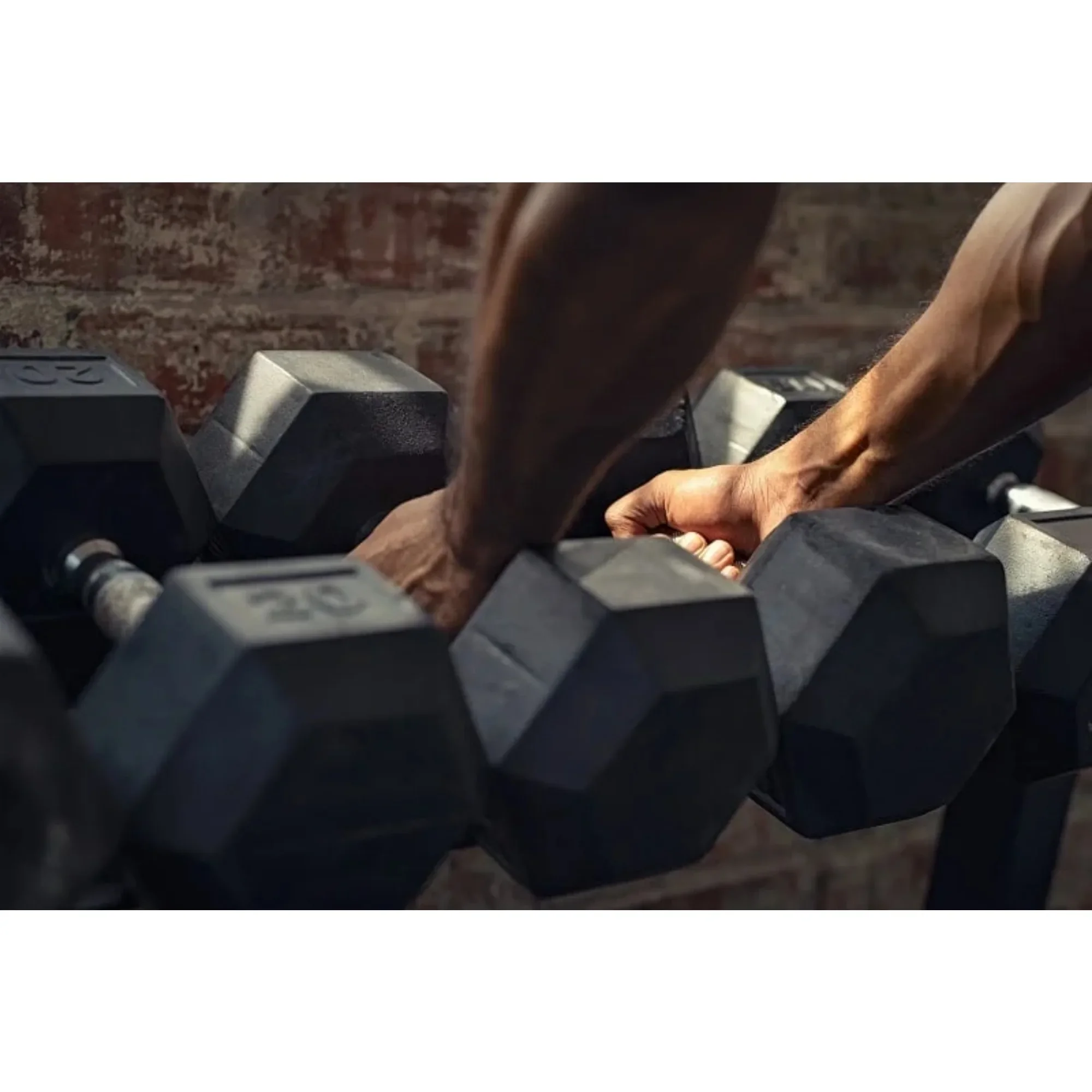Rubber Encased Hex Dumbbell, Black,Anti-Roll Shape, 15 lb
Rubber Encased Hex Dumbbell, Black,Anti-Roll Shape, 15 lb