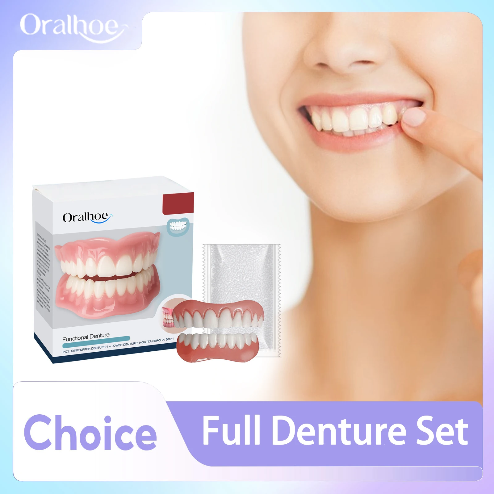 Temporary Denture Reliner Kit Cover Missing Broken Teeth Upper and Lower Dental Veneers Enhance Aesthetics Random CK848
Temporary Denture Reliner Kit Cover Missing Broken Teeth Upper and Lower Dental Veneers Enhance Aesthetics Random CK848