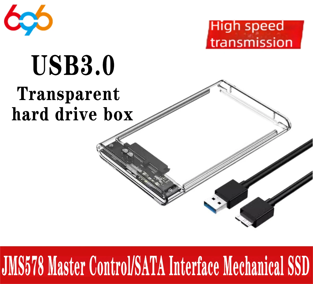 Mini USB 3.0 HDD Enclosure 2.5inch SATA SSD Hard Drive Case With 5Gbps 6TB Transfer Speed Clear Design Mobile External Housing
Mini USB 3.0 HDD Enclosure 2.5inch SATA SSD Hard Drive Case With 5Gbps 6TB Transfer Speed Clear Design Mobile External Housing