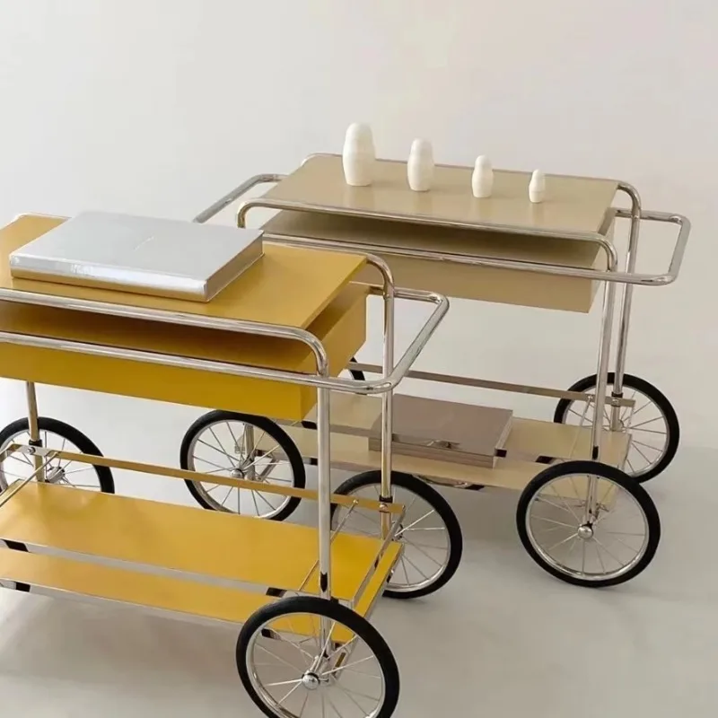 Movable food truck, Bauhaus style, wheeled cart, stainless steel table rack
Movable food truck, Bauhaus style, wheeled cart, stainless steel table rack