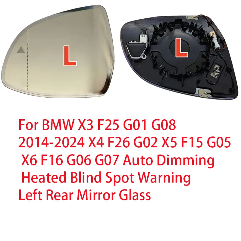 Для BMW X3 F25 G01 G08 2014-2025 X4 F26 G02 X5 F15 G05 X6 F16 G06 G07 Автоматическое затемнение с подогревом слепых зон Предупреждение заднего зеркала Стекло
Для BMW X3 F25 G01 G08 2014-2025 X4 F26 G02 X5 F15 G05 X6 F16 G06 G07 Автоматическое затемнение с подогревом слепых зон Предупреждение заднего зеркала Стекло