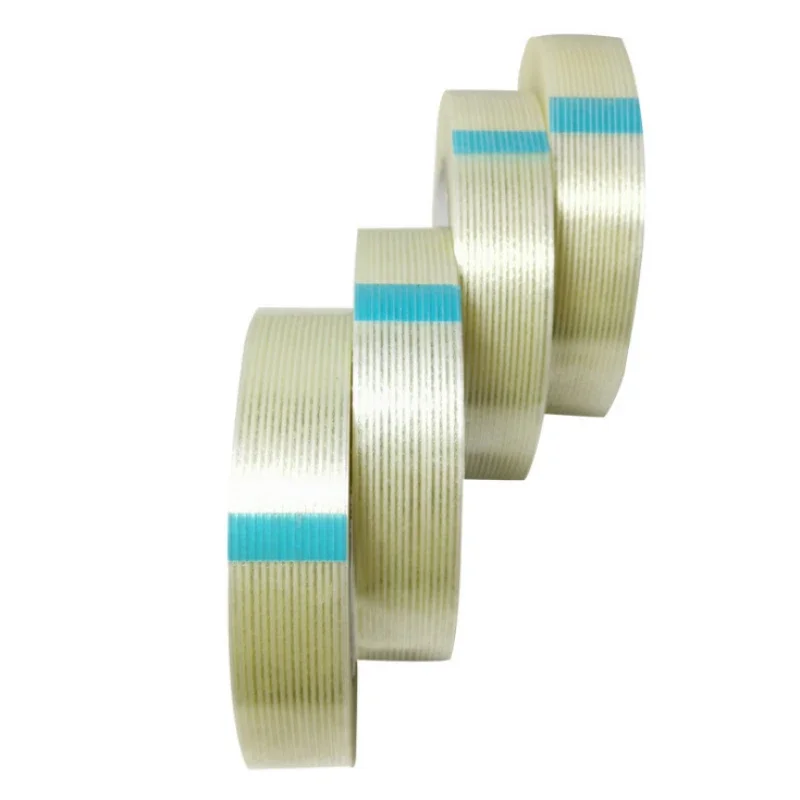 50M/roll Transparent Fiberglass Tape Transparent Stripe Single Sided Tape High Temperature Resistant Strapping Tape
50M/roll Transparent Fiberglass Tape Transparent Stripe Single Sided Tape High Temperature Resistant Strapping Tape