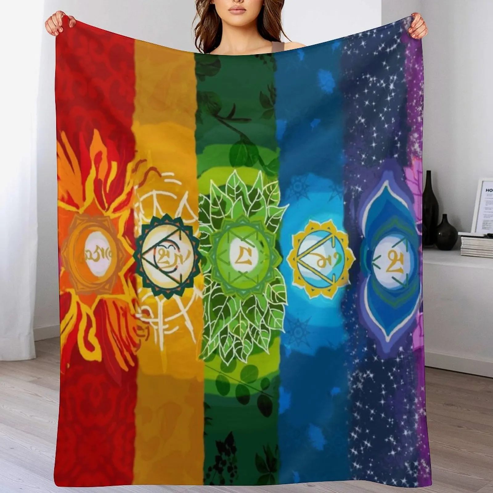 Healing Chakra Blanket Throw Blanket Year Round Soft Comfortable Blanket for Home
Healing Chakra Blanket Throw Blanket Year Round Soft Comfortable Blanket for Home