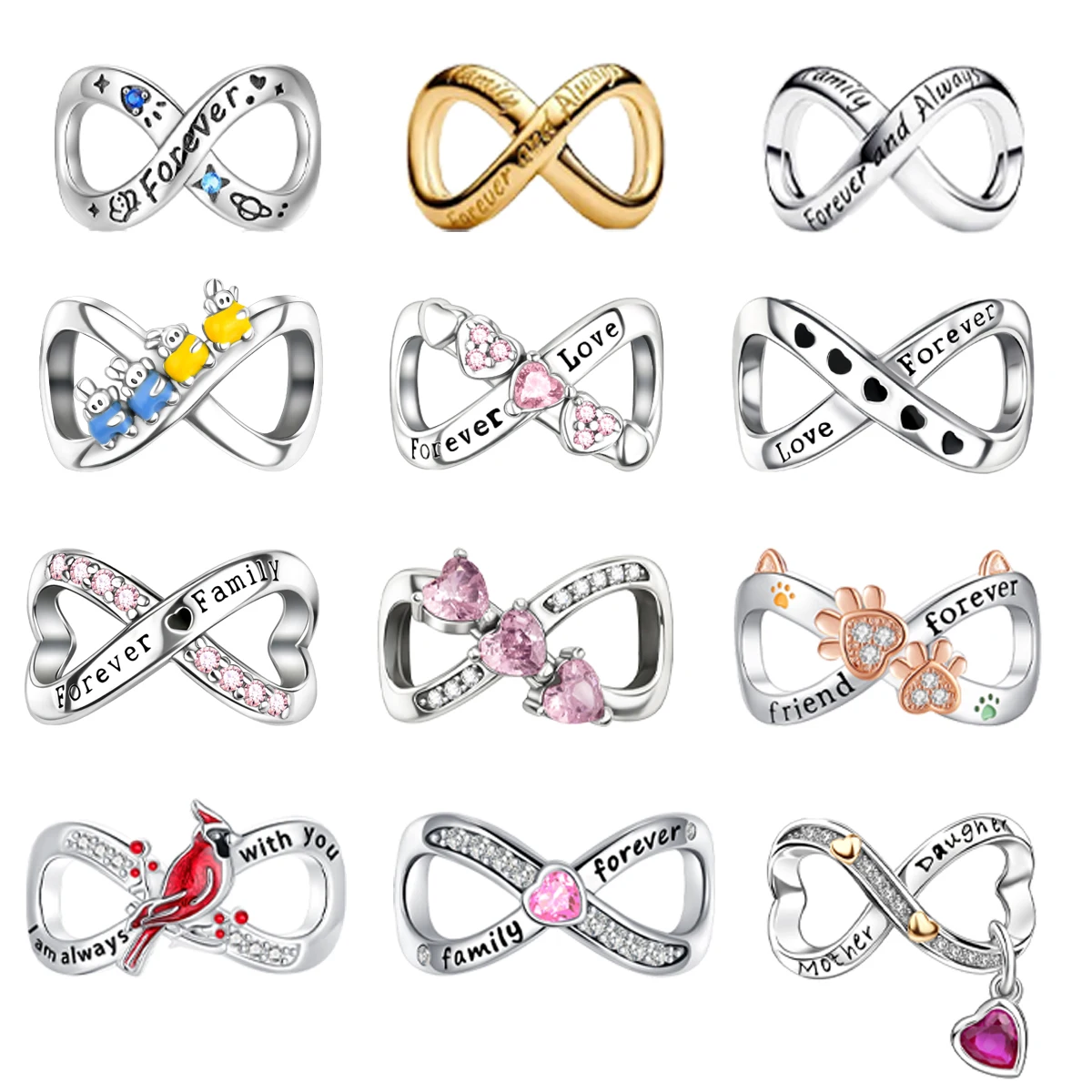 Новые оригинальные подвески из стерлингового серебра 925 пробы, счастливый символ бесконечности, сердце, бусины, подвески, подходят для браслета, ожерелья, ювелирные изделия своими руками, подарок
Новые оригинальные подвески из стерлингового серебра 925 пробы, счастливый символ бесконечности, сердце, бусины, подвески, подходят для браслета, ожерелья, ювелирные изделия своими руками, подарок