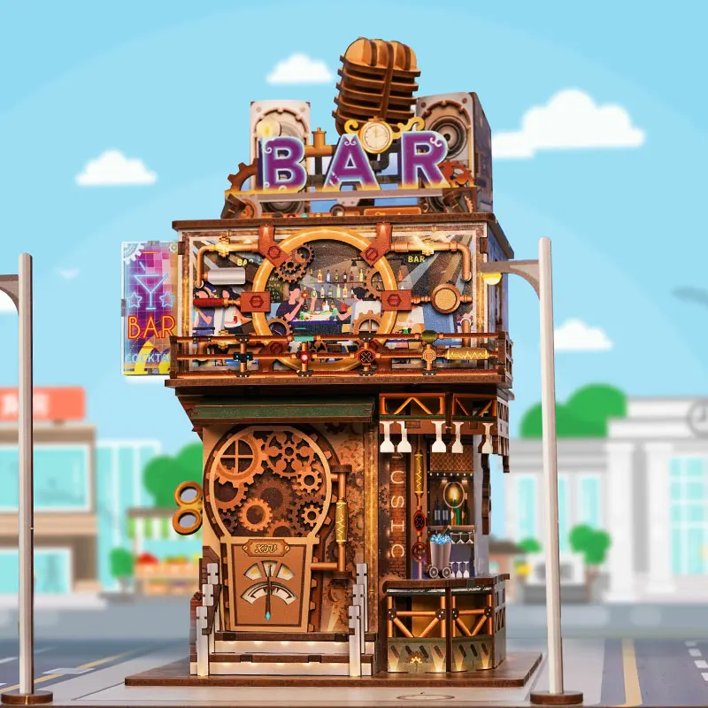 DIY Wooden Doll House City Street View Mini Punk Bar Model Dollhouses Assembly Toys for Children Christmas Gift Casa
DIY Wooden Doll House City Street View Mini Punk Bar Model Dollhouses Assembly Toys for Children Christmas Gift Casa