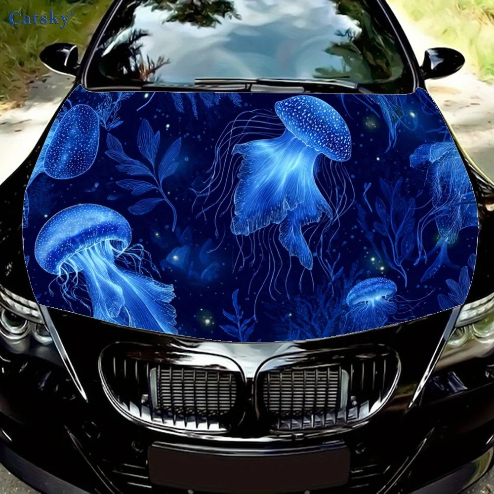 Magical Blue Jellyfish Car Vinyl Wrap, PVC Waterproof Car Hood Sticker, Self-Adhesive Scratch-Resistant Stickers for Engine Cove
Magical Blue Jellyfish Car Vinyl Wrap, PVC Waterproof Car Hood Sticker, Self-Adhesive Scratch-Resistant Stickers for Engine Cove