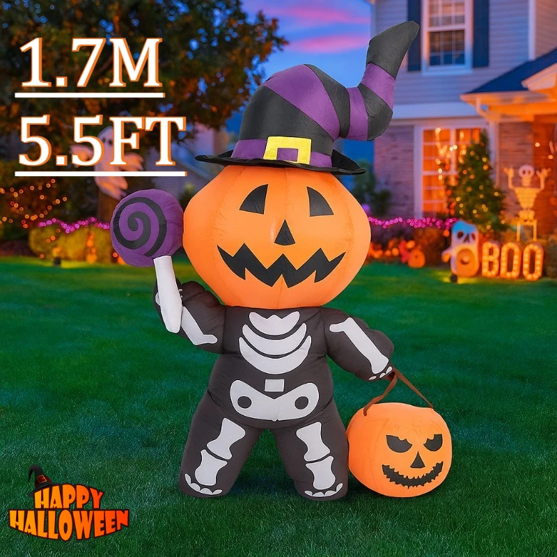 5,5 футов надувные игрушки гигантский тыквенный призрак Хэллоуин украшения Крытый и открытый сад домики светящийся декор ужас надутая модель
5,5 футов надувные игрушки гигантский тыквенный призрак Хэллоуин украшения Крытый и открытый сад домики светящийся декор ужас надутая модель