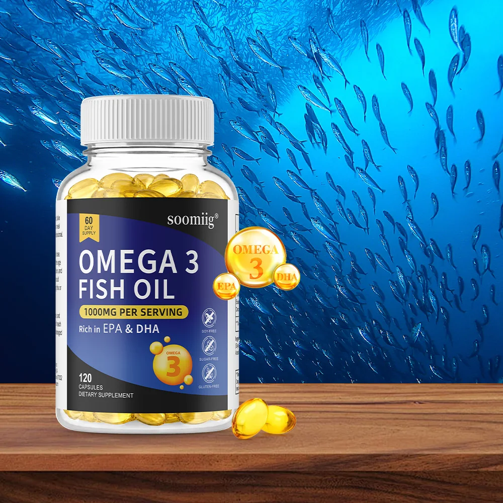 Omega 3 Fish Oil 1000mg Softgels - EPA & DHA, Daily Wellness Supplement for Brain Vision Joint Skin Hair & Emotional Relaxation
Omega 3 Fish Oil 1000mg Softgels - EPA & DHA, Daily Wellness Supplement for Brain Vision Joint Skin Hair & Emotional Relaxation