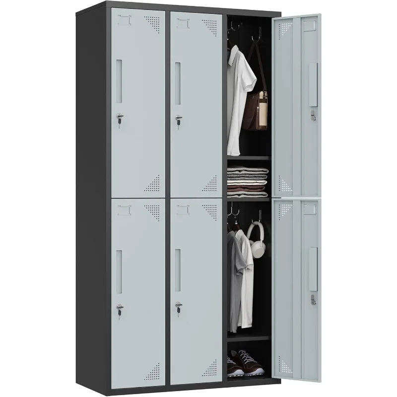 Storage Locker, Metal Locker with 6 Doors, 71" Tall Steel Storage Lockers for Employees, Large Locker Storage Cabinets Org
Storage Locker, Metal Locker with 6 Doors, 71" Tall Steel Storage Lockers for Employees, Large Locker Storage Cabinets Org