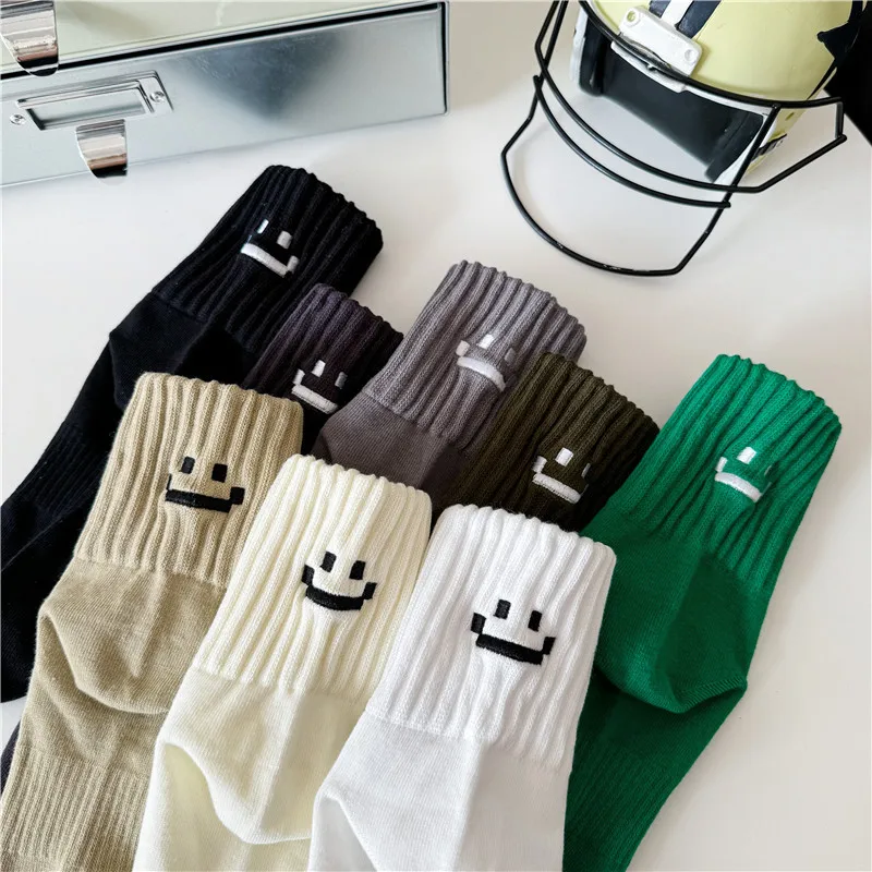 Мужские носки до щиколотки, 4/5 пар, осенне-зимние хлопковые спортивные мягкие дышащие повседневные носки для бега для мужчин, чулки с улыбкой
Мужские носки до щиколотки, 4/5 пар, осенне-зимние хлопковые спортивные мягкие дышащие повседневные носки для бега для мужчин, чулки с улыбкой
