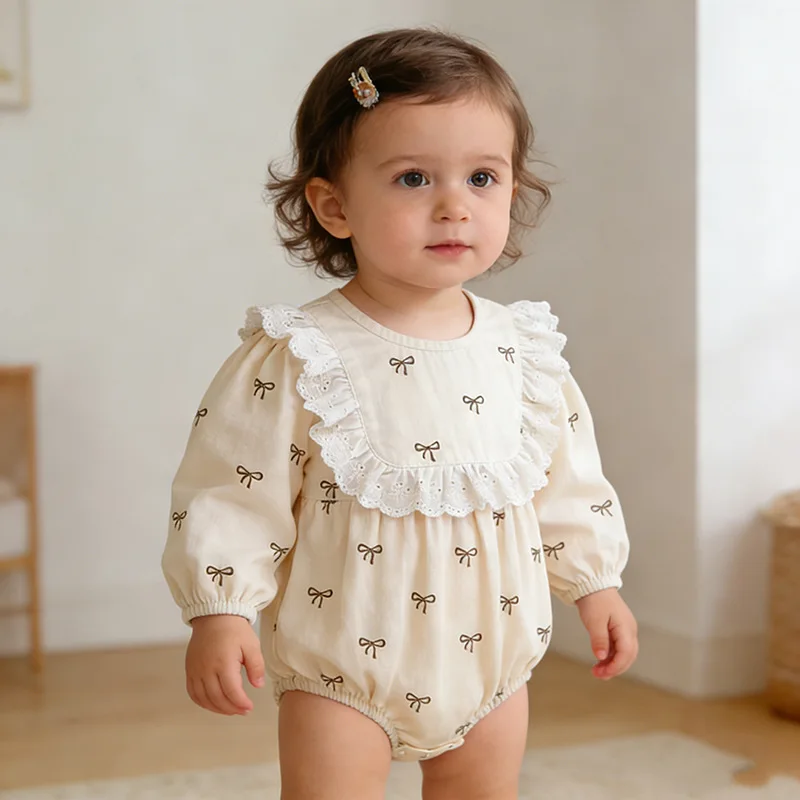 Infant Bodysui Baby Girl's Long Sleeve Cotton Romper Spring Autumn New Fashion Butterfly Knot Print Princess Harie Crawling Suit
Infant Bodysui Baby Girl's Long Sleeve Cotton Romper Spring Autumn New Fashion Butterfly Knot Print Princess Harie Crawling Suit
