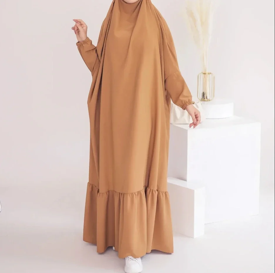Ramadan Eid Women Jilbab Women's Prayer Abaya Muslim Ruffles Hooded Dress Dubai Turkish Islamic Hijabi Extra Long Khimar Robe
Ramadan Eid Women Jilbab Women's Prayer Abaya Muslim Ruffles Hooded Dress Dubai Turkish Islamic Hijabi Extra Long Khimar Robe