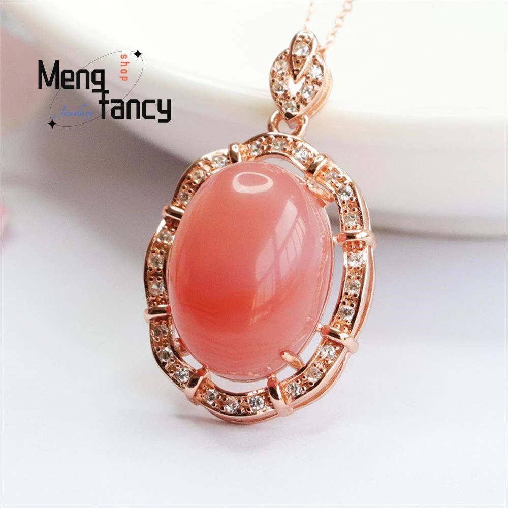 S925 Silver Natural Salt Source Agate Dove Egg Pendant Simple Elegant High-grade Fine Jewelry Exquisite Fashion Holiday Gifts
S925 Silver Natural Salt Source Agate Dove Egg Pendant Simple Elegant High-grade Fine Jewelry Exquisite Fashion Holiday Gifts