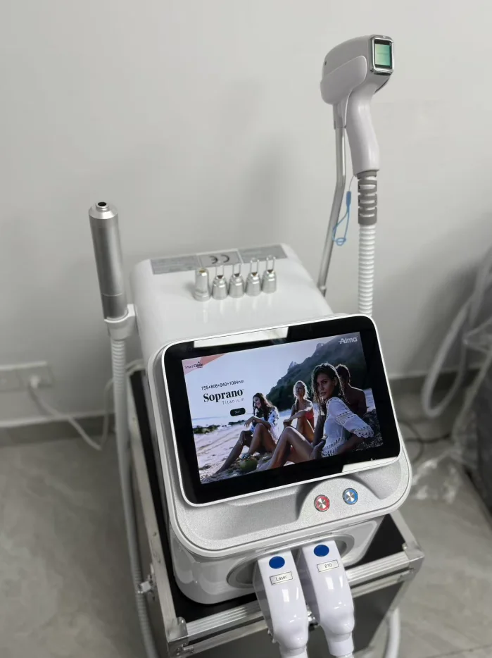 Безболезненный диодный александритовый пикосекундный лазер 2-в-1 для удаления волос и татуировок с многофункциональной системой охлаждения.
Безболезненный диодный александритовый пикосекундный лазер 2-в-1 для удаления волос и татуировок с многофункциональной системой охлаждения.