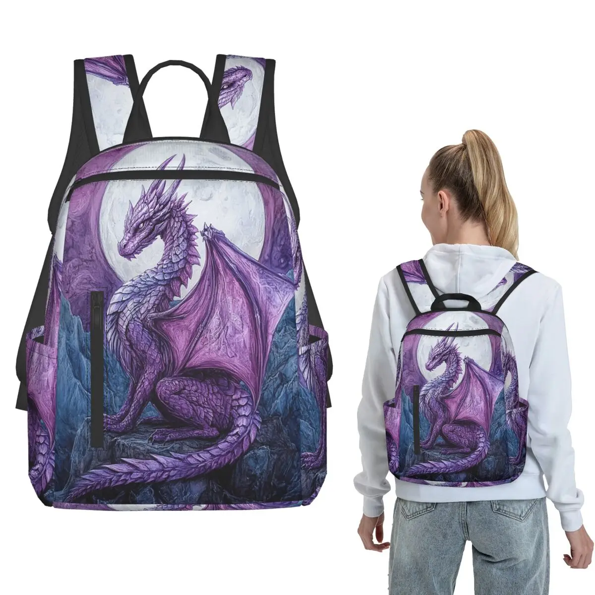 Fantasy Purple Little Fly Dragon Backpack Daypack Children BookBag School Bag Shoulder Bags for Men Women
Fantasy Purple Little Fly Dragon Backpack Daypack Children BookBag School Bag Shoulder Bags for Men Women