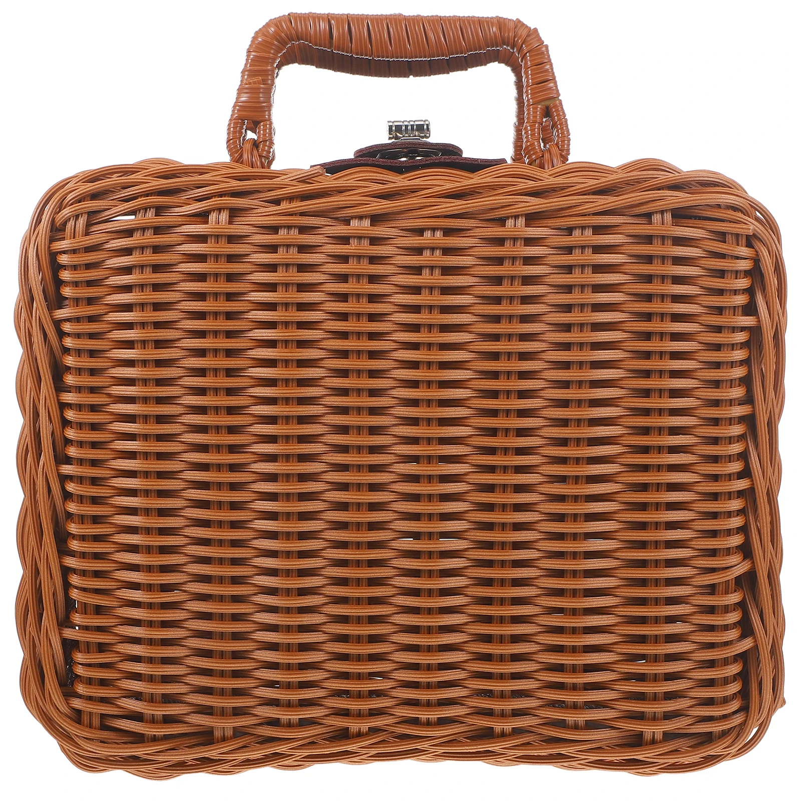 Imitation Rattan Storage Box Vintage Suitcase Decorative Woven Case Handmade Basket Retro Style Home Organization Large Capacity
Imitation Rattan Storage Box Vintage Suitcase Decorative Woven Case Handmade Basket Retro Style Home Organization Large Capacity