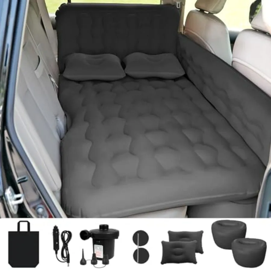 Car Bed SUV Air Mattress for Back Seat, Side Seat, Trunk Sleeping Black Thickened Camping Bed with Electric Pump, 2 Inflatable
Car Bed SUV Air Mattress for Back Seat, Side Seat, Trunk Sleeping Black Thickened Camping Bed with Electric Pump, 2 Inflatable
