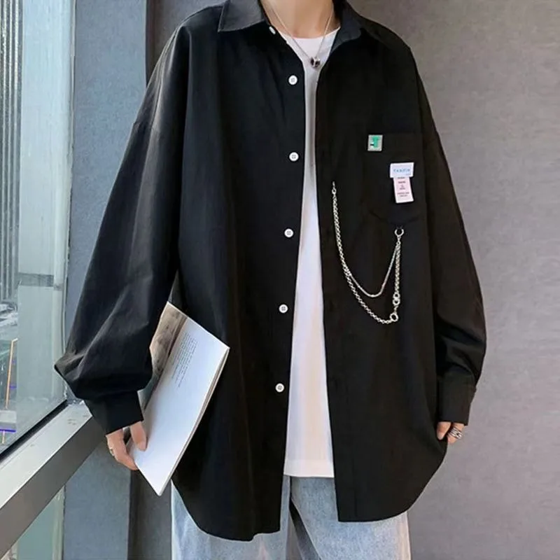 Spring Large Size 250 Pou Hong Kong Sle Workwear irt Men's Long Sve Couple High Design Sense irt Trendy Jaet
Spring Large Size 250 Pou Hong Kong Sle Workwear irt Men's Long Sve Couple High Design Sense irt Trendy Jaet