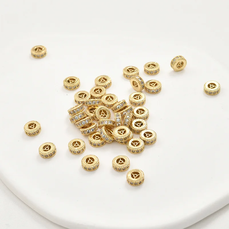 Медные бусины-разделители с цирконами, покрытые 14-каратным золотом, сохраняющие цвет, для браслетов, ожерелий, серег, аксессуары для рукоделия, материал для изготовления украшений
Медные бусины-разделители с цирконами, покрытые 14-каратным золотом, сохраняющие цвет, для браслетов, ожерелий, серег, аксессуары для рукоделия, материал для изготовления украшений