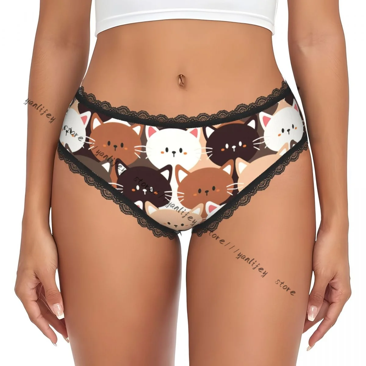 Casual Women Cartoon Cat Cute Lace Triangle Panties Comfort Intimate Wear
Casual Women Cartoon Cat Cute Lace Triangle Panties Comfort Intimate Wear