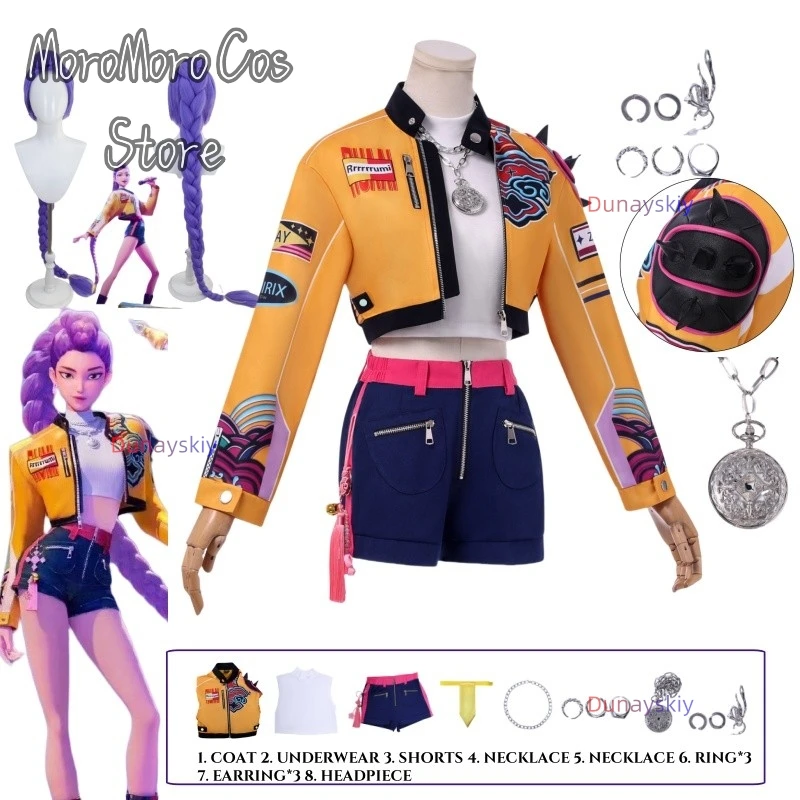 KPOP Huntrix Rumi Cosplay Costume Wig Mira Zoey Stage Uniform Top Skirt Superstar Demon Hunters Girl Women Set Halloween Suit
KPOP Huntrix Rumi Cosplay Costume Wig Mira Zoey Stage Uniform Top Skirt Superstar Demon Hunters Girl Women Set Halloween Suit